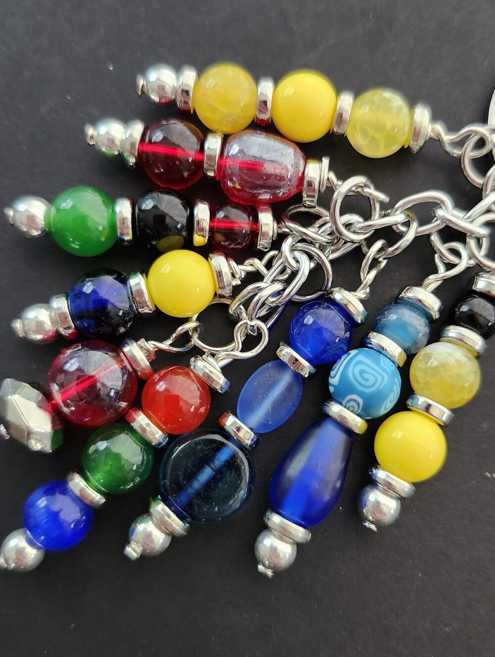 Colorful RV Purse Charm Agate Glass Handcrafted - Picture 3 of 5
